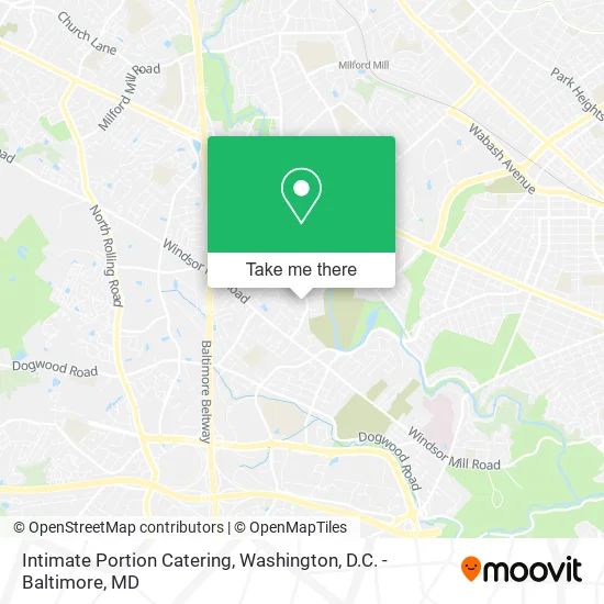 Intimate Portion Catering map