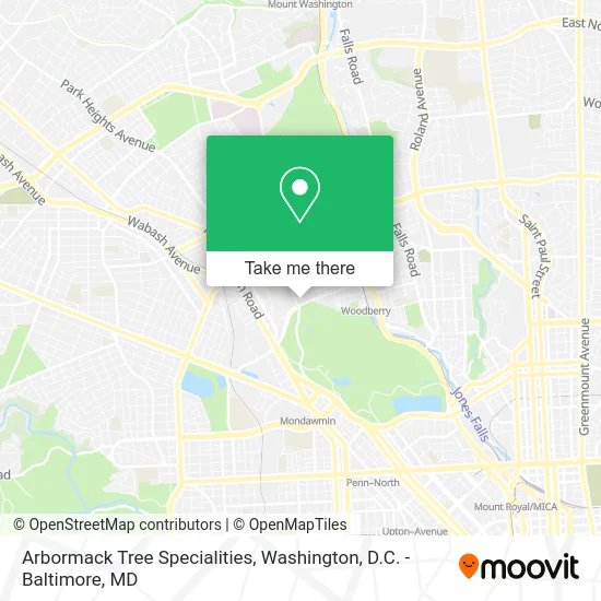 Arbormack Tree Specialities map