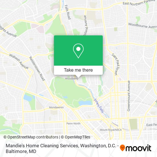 Mandie's Home Cleaning Services map
