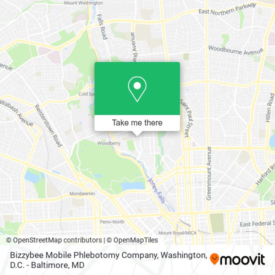 Mapa de Bizzybee Mobile Phlebotomy Company