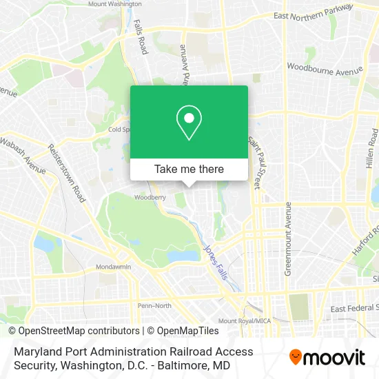 Maryland Port Administration Railroad Access Security map