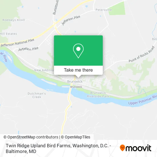 Mapa de Twin Ridge Upland Bird Farms