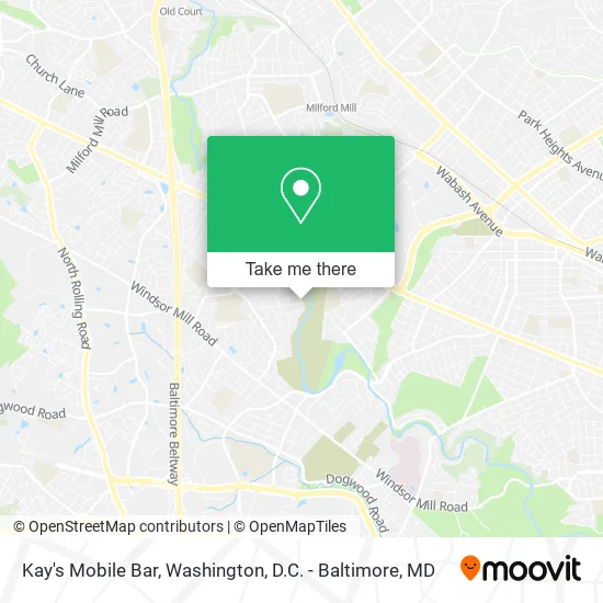 Kay's Mobile Bar map