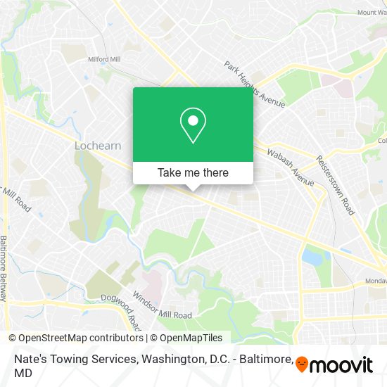 Mapa de Nate's Towing Services