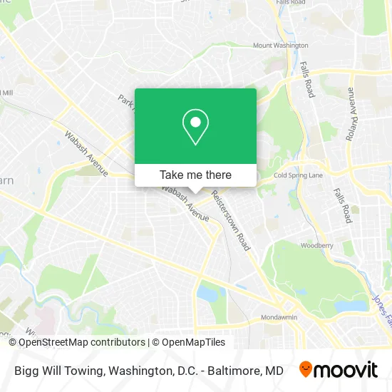 Bigg Will Towing map