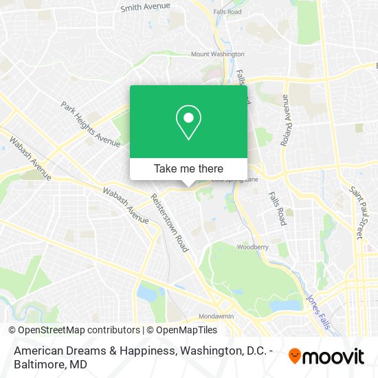 American Dreams & Happiness map