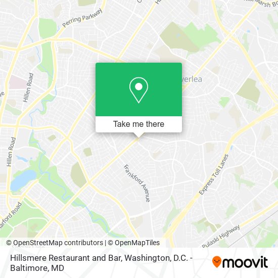 Hillsmere Restaurant and Bar map