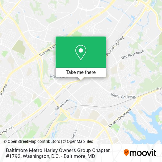 Baltimore Metro Harley Owners Group Chapter #1792 map