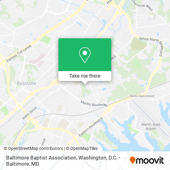 Mapa de Baltimore Baptist Association