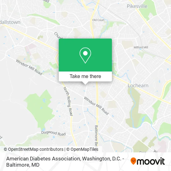 American Diabetes Association map