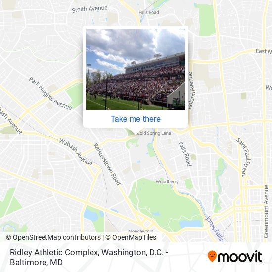 Mapa de Ridley Athletic Complex