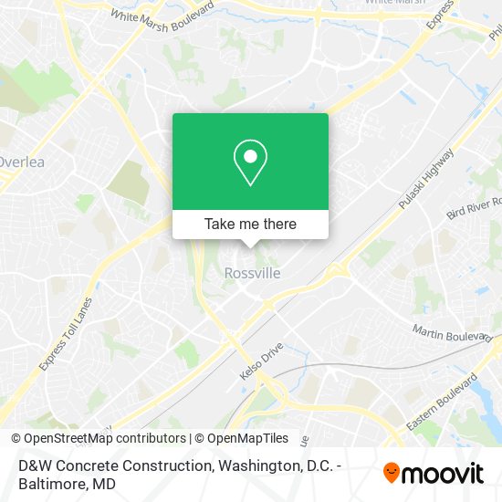 D&W Concrete Construction map