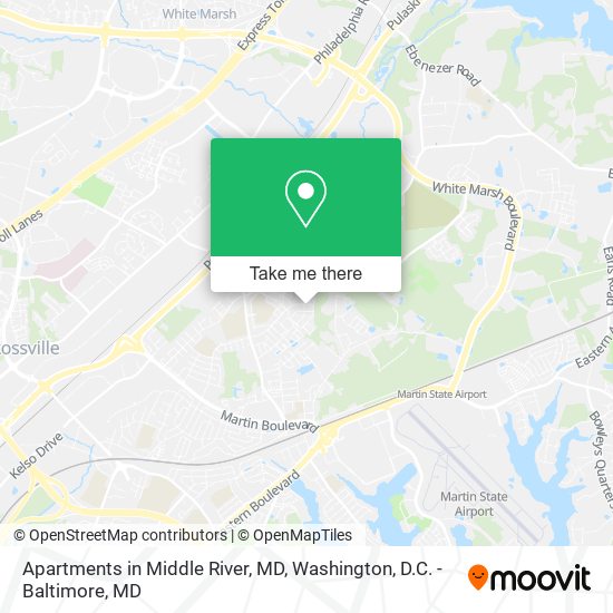 Mapa de Apartments in Middle River, MD