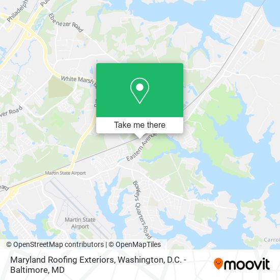Maryland Roofing Exteriors map