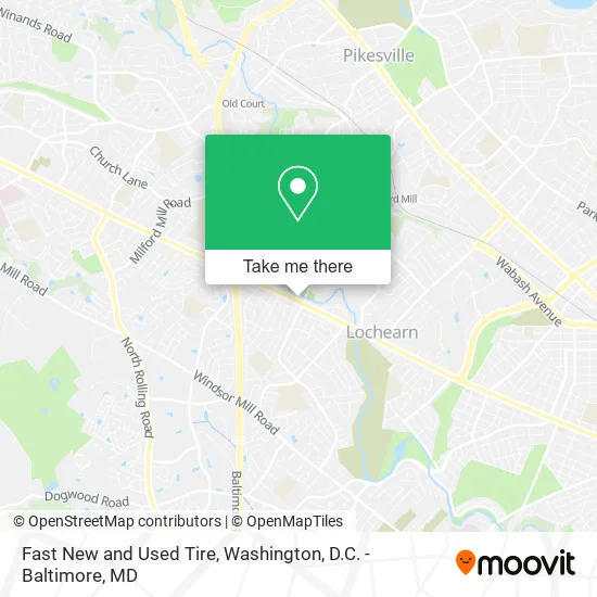 Fast New and Used Tire map
