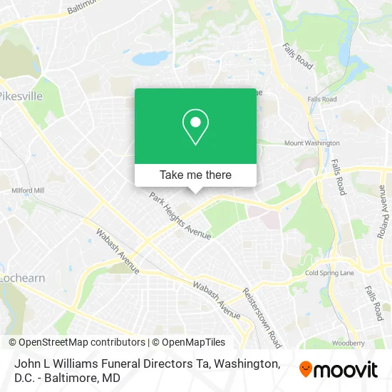 John L Williams Funeral Directors Ta map