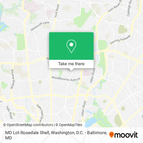 MD Lot Rosedale Shell map