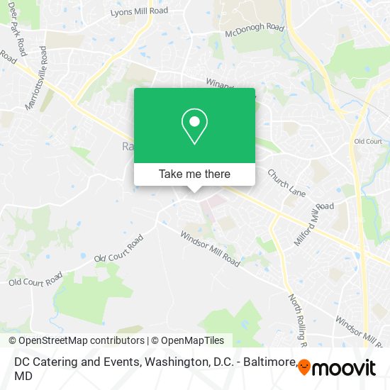 DC Catering and Events map