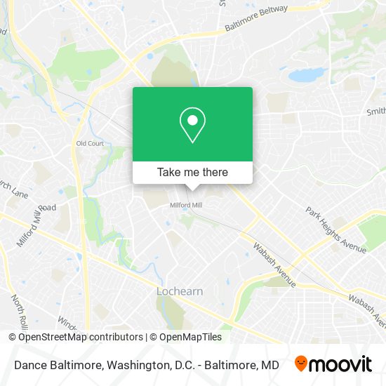 Dance Baltimore map