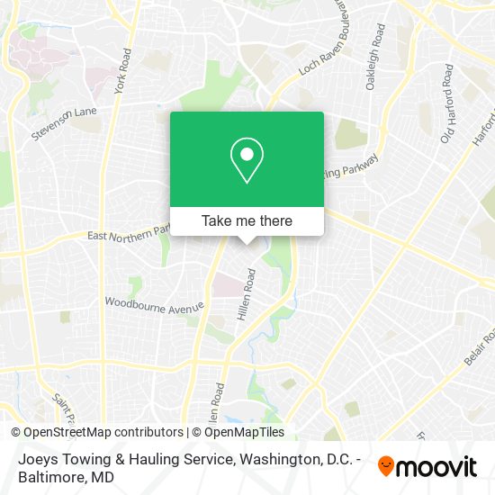Joeys Towing & Hauling Service map