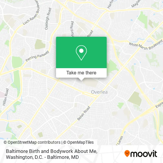 Baltimore Birth and Bodywork About Me map