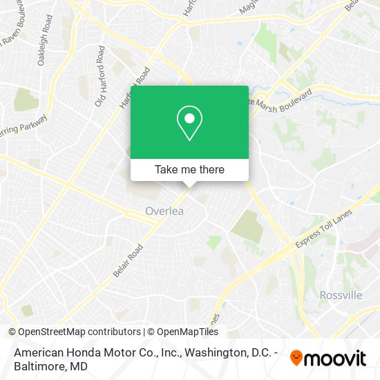 Mapa de American Honda Motor Co., Inc.