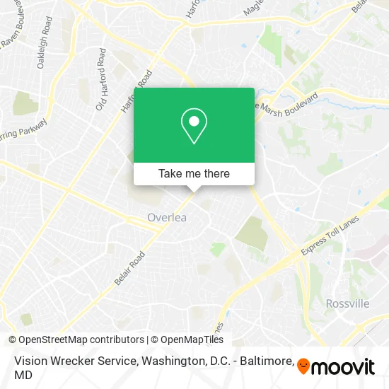 Vision Wrecker Service map