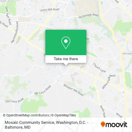 Mosaic Community Service map