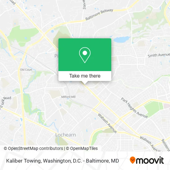 Kaliber Towing map