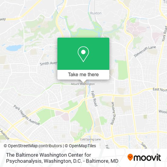 The Baltimore Washington Center for Psychoanalysis map