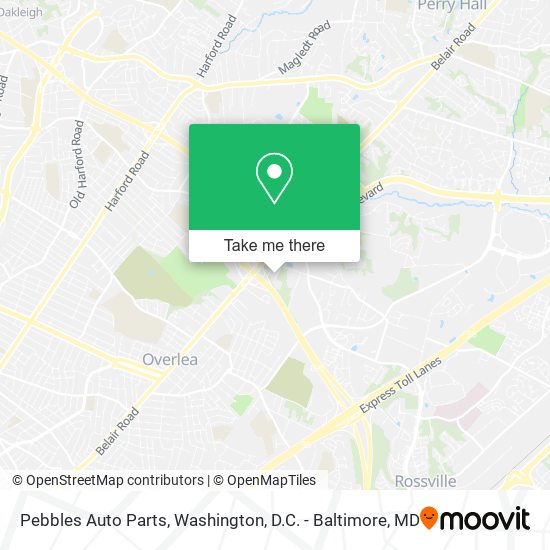 Pebbles Auto Parts map