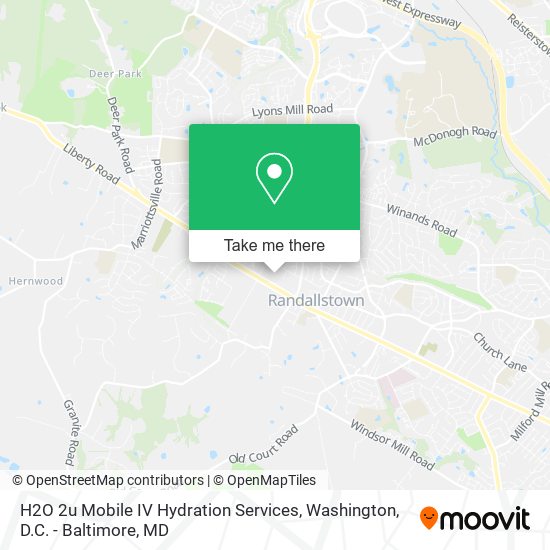 H2O 2u Mobile IV Hydration Services map