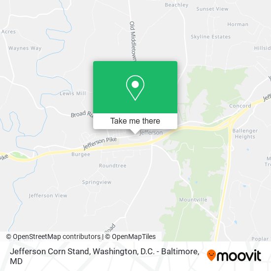 Mapa de Jefferson Corn Stand