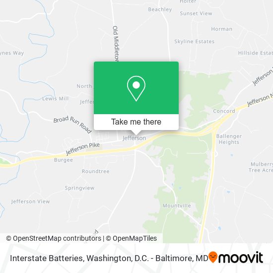 Mapa de Interstate Batteries