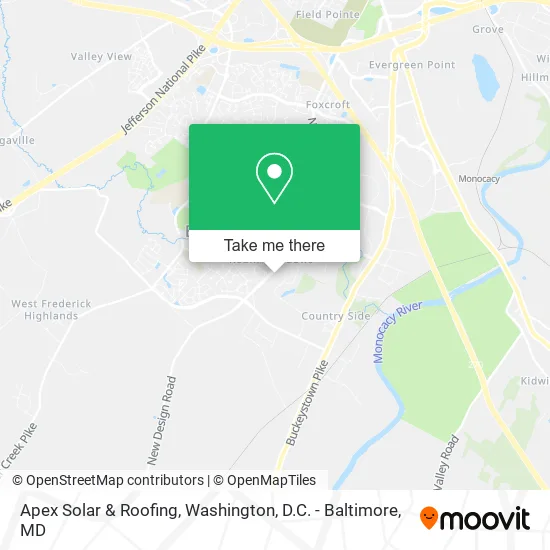 Apex Solar & Roofing map