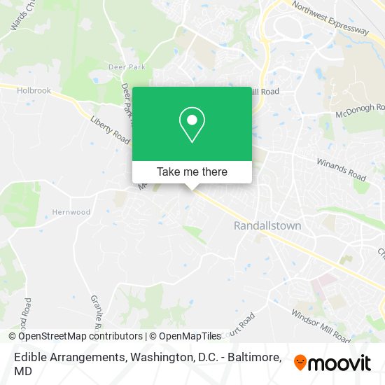 Mapa de Edible Arrangements