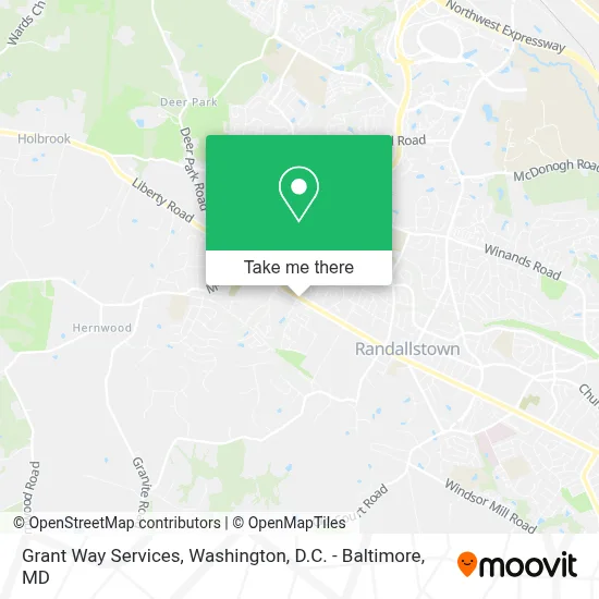 Grant Way Services map
