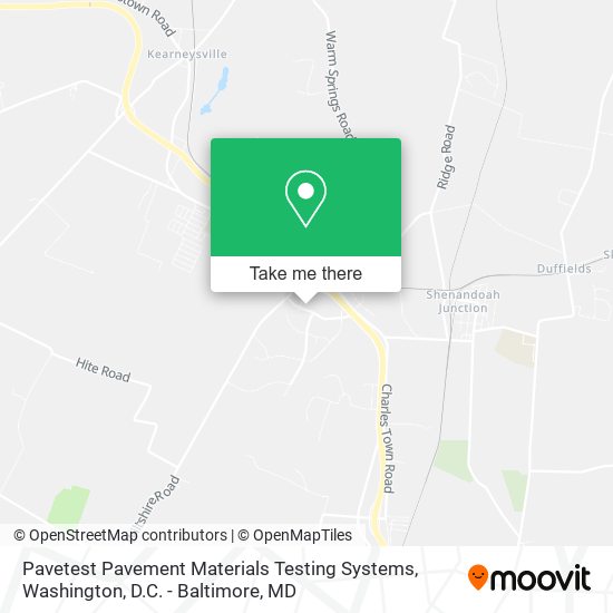 Mapa de Pavetest Pavement Materials Testing Systems
