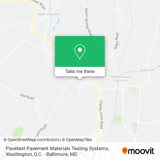 Mapa de Pavetest Pavement Materials Testing Systems