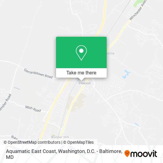 Aquamatic East Coast map