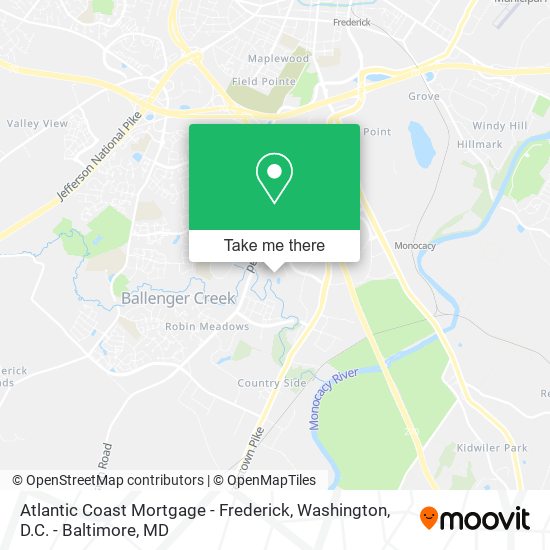 Mapa de Atlantic Coast Mortgage - Frederick