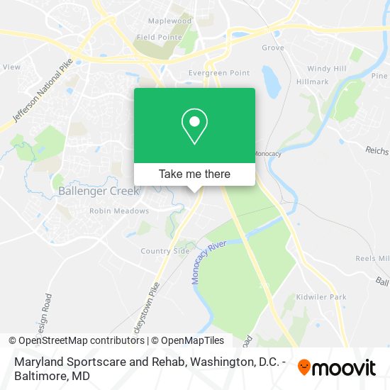 Maryland Sportscare and Rehab map