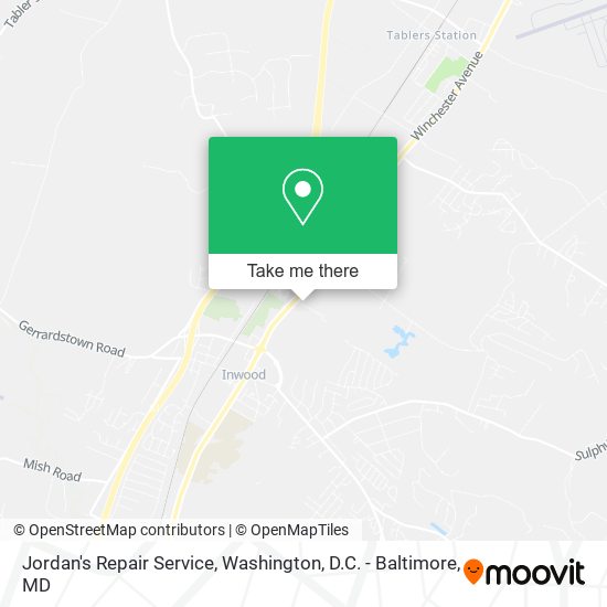 Jordan's Repair Service map