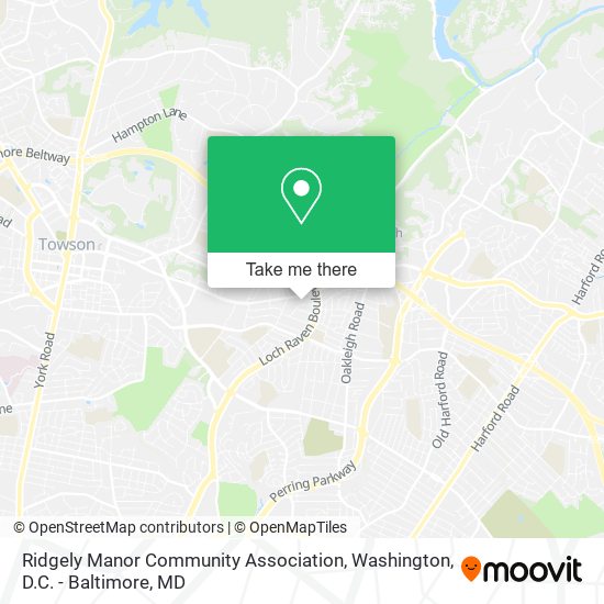 Mapa de Ridgely Manor Community Association