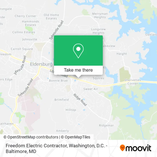 Freedom Electric Contractor map