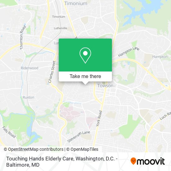 Touching Hands Elderly Care map