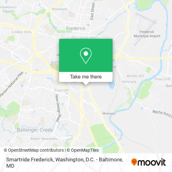 Smartride Frederick map