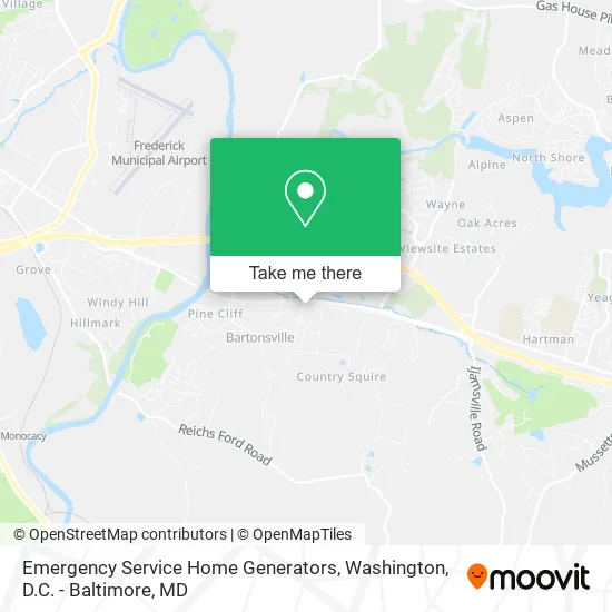 Emergency Service Home Generators map