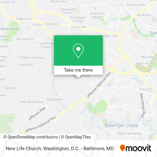 New Life Church map