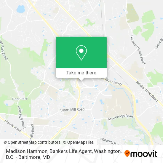 Mapa de Madison Hammon, Bankers Life Agent